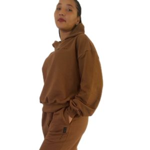 Brown Dropped Shoulder Hoodie (Women)