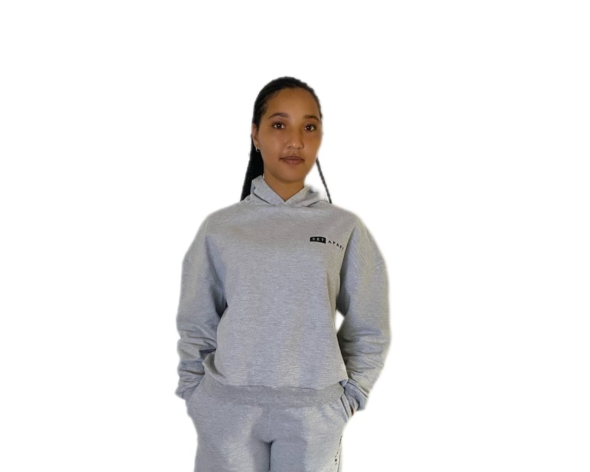 Grey Dropped Shoulder Hoodie (Women)