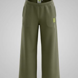 Olive Green Wide Leg Pants (Women)